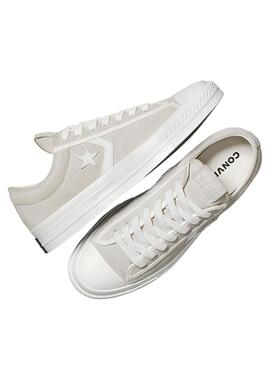 Turnschuhe Converse Star Player 76 aus Wildleder in beige