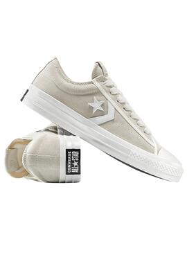 Turnschuhe Converse Star Player 76 aus Wildleder in beige