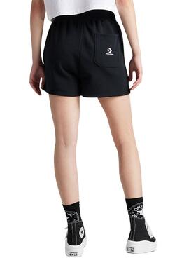 Kurze Converse Star Chevron Schwarze Shorts für Frauen.