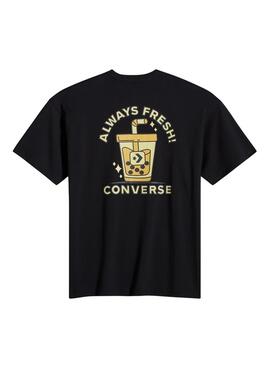 T-Shirt Converse Bobba Tea schwarz für Männer