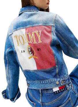 Jeansjacke Tommy Jeans Trucker  in Blau für Frauen