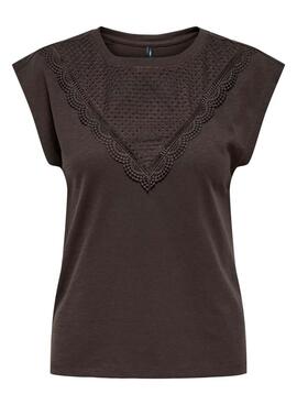 T-Shirt Only Delia braun für Frauen