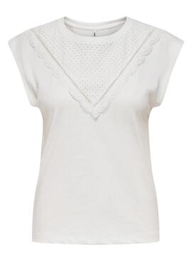 T-shirt Only Delia weiß für Frauen.