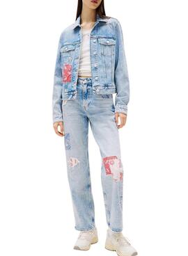Jacke denim Tommy Jeans Classic Trucker Blue  für Damen
