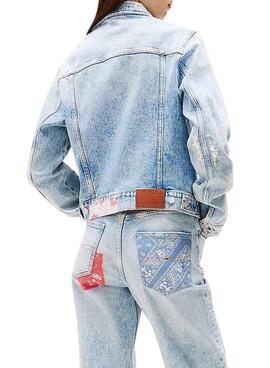 Jacke denim Tommy Jeans Classic Trucker Blue  für Damen