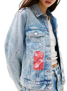 Jacke denim Tommy Jeans Classic Trucker Blue  für Damen
