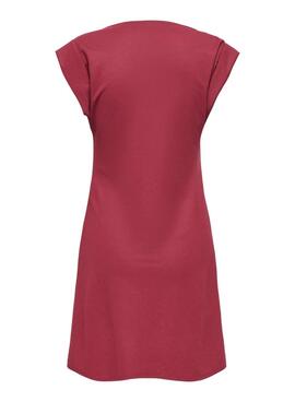 Kleid Only Jany in Granatrot für Damen.