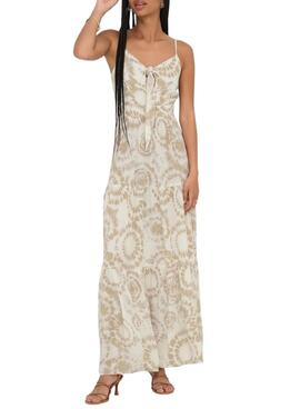 Kleid Only Chiara beige für Damen.