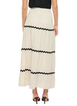 Rock Vila Manda beige für Frauen