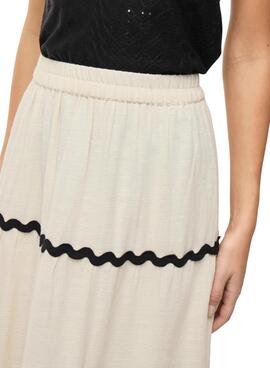 Rock Vila Manda beige für Frauen