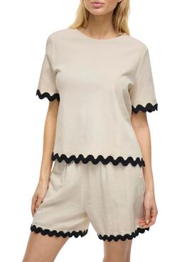 Top Vila Calisa in Beige für Frauen
