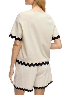 Top Vila Calisa in Beige für Frauen