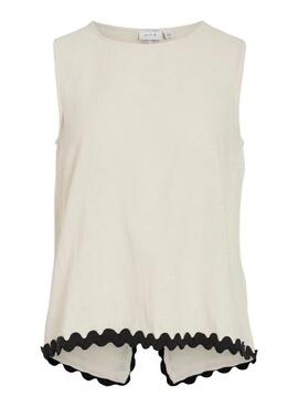 Top Vila Manda beige für Frauen.