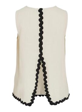 Top Vila Manda beige für Frauen.