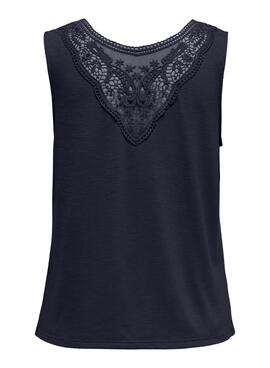 T-Shirt Only Freda in Marineblau für Frauen