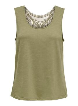 T-shirt Only Freda grünes für Frauen