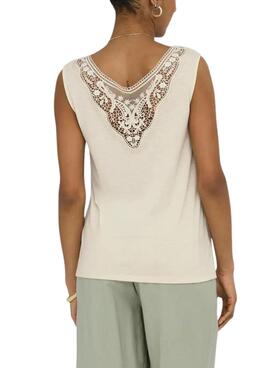 T-shirt Only Freda beige für Frauen