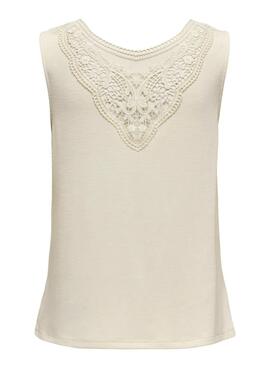 T-shirt Only Freda beige für Frauen
