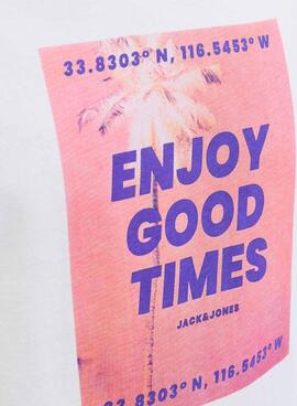 T-Shirt Jack and Jones Porto Weiß für Männer
