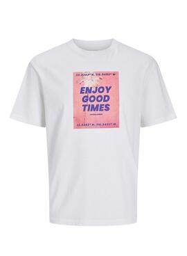 T-Shirt Jack and Jones Porto Weiß für Männer
