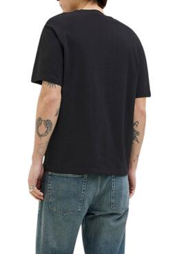 T-Shirt Jack and Jones Porto schwarz für Männer