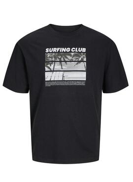 T-Shirt Jack and Jones Porto schwarz für Männer