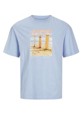T-Shirt Jack and Jones Porto blau für Männer.