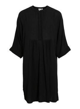 Kleid Vila Vipaliva Schwarz für Frauen.