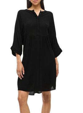 Kleid Vila Vipaliva Schwarz für Frauen.