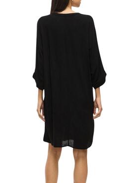 Kleid Vila Vipaliva Schwarz für Frauen.