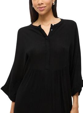 Kleid Vila Vipaliva Schwarz für Frauen.