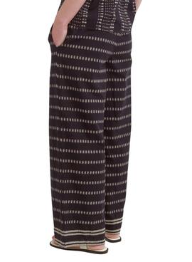 Hose Vila Visavila bedruckt schwarz für Frauen