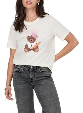T-shirt Only Rosa Paris für Damen