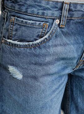 Bermudas Pepe Jeans in dunklem, verwaschenem Denim für Damen