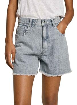 Kurze Hose Pepe Jeans A-Linie grau für Damen