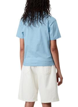 T-shirt Carhartt Script blau für Damen