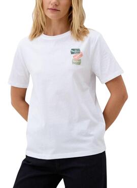 T-Shirt Pepe Jeans Raven weiß für Frauen.