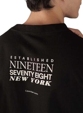 T-Shirt Calvin Klein Type Schwarz für Herren