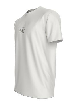 T-Shirt Calvin Klein Jeans Monologo weiß für Frauen