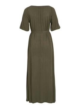 Kleid Vila Vipaliva Grünes für Frauen