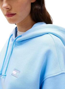 Tommy Jeans Boxy Blaue Damen-Sweatshirt.