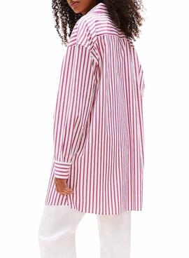 Kleid Tommy Jeans Oversized in Rosa für Damen