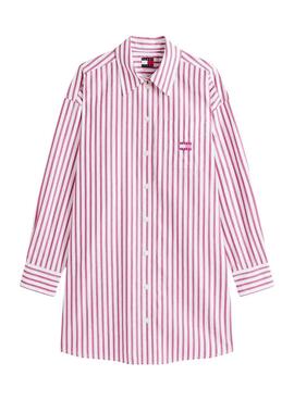 Kleid Tommy Jeans Oversized in Rosa für Damen