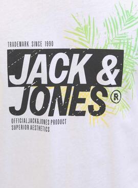 T-Shirt Jack and Jones Jaxon weiß für Herren