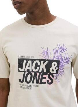 T-shirt Jack und Jones Jaxon beige für Herren