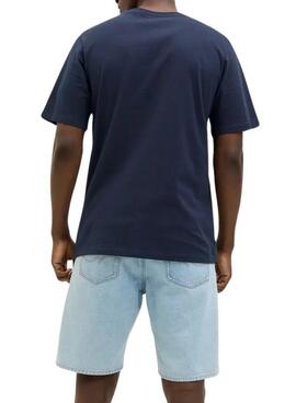 T-Shirt Jack and Jones Jaxon Navy für Männer.