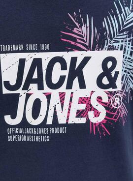 T-Shirt Jack and Jones Jaxon Navy für Männer.