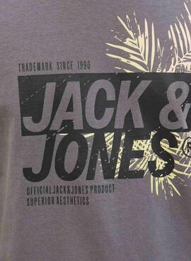 T-Shirt Jack and Jones Jaxon in Grau für Herren