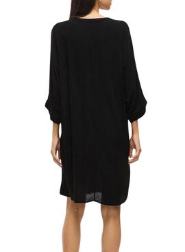 Schwarzes Vila Vipaliva Kleid für Damen.