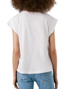 T-Shirt Pepe Jeans Aurore weiß für Frauen.